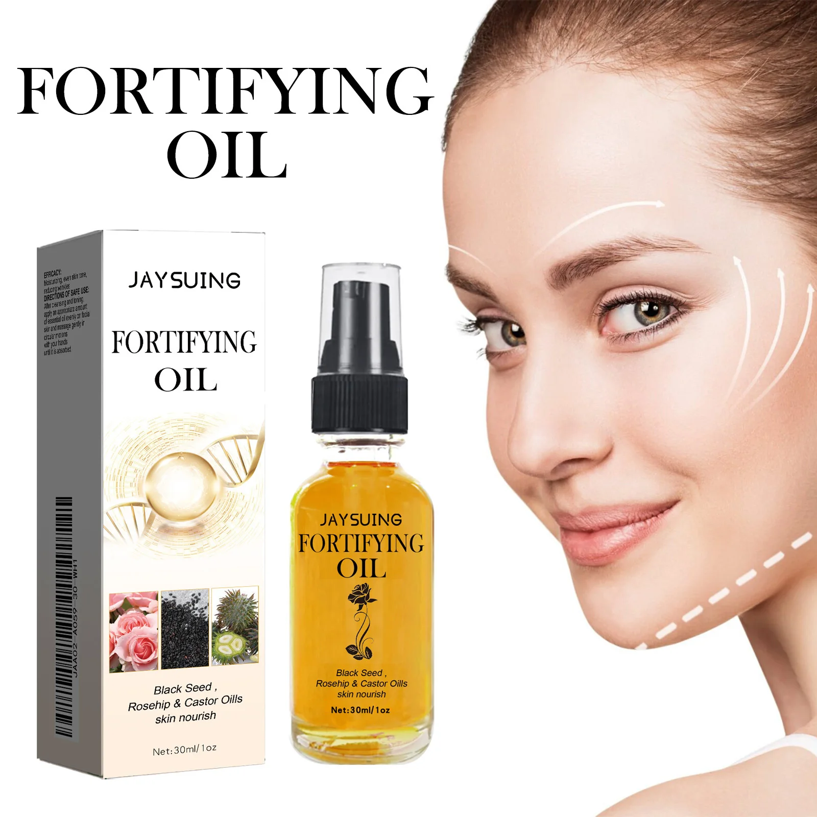 JAYSUING Fortifying Oil Reduce Fine Lines Repair Damaged Barriers Relieve Dryness Shrink Pores Nourishment Face Treatment Oil
JAYSUING Fortifying Oil Reduce Fine Lines Repair Damaged Barriers Relieve Dryness Shrink Pores Nourishment Face Treatment Oil
