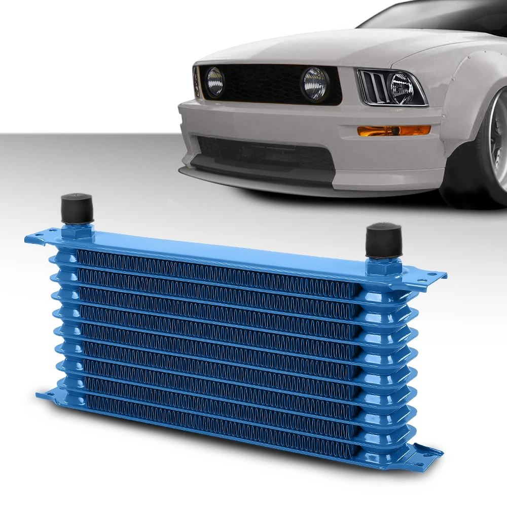 10 Row 10 an Universal Performance Full Aluminum Transmission Oil Cooler New Blue Durable Strong Sturdy Car Accessories
10 Row 10 an Universal Performance Full Aluminum Transmission Oil Cooler New Blue Durable Strong Sturdy Car Accessories