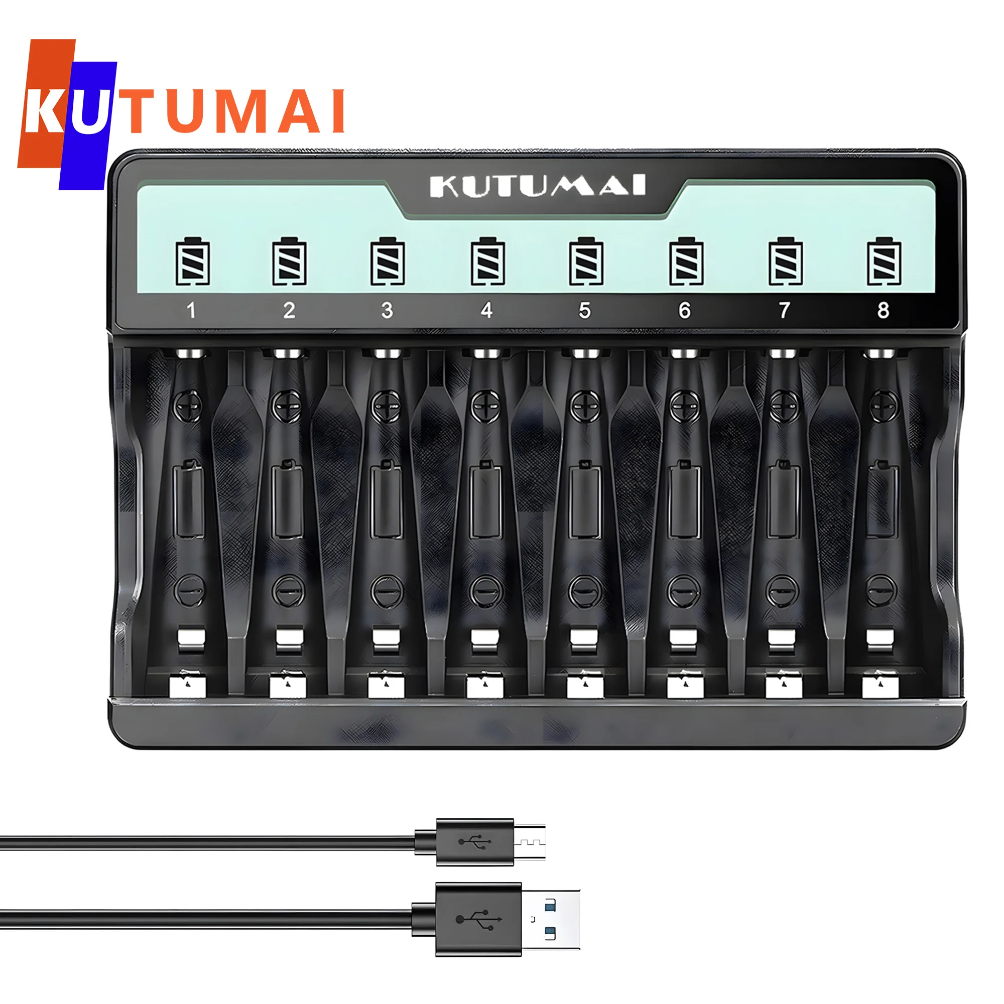 Battery Charger 8 Slots Smart Protection LCD Display USB Output For AA/AAA Ni-MH NI-CD Independent Rechargeable Batteries Charge
Battery Charger 8 Slots Smart Protection LCD Display USB Output For AA/AAA Ni-MH NI-CD Independent Rechargeable Batteries Charge