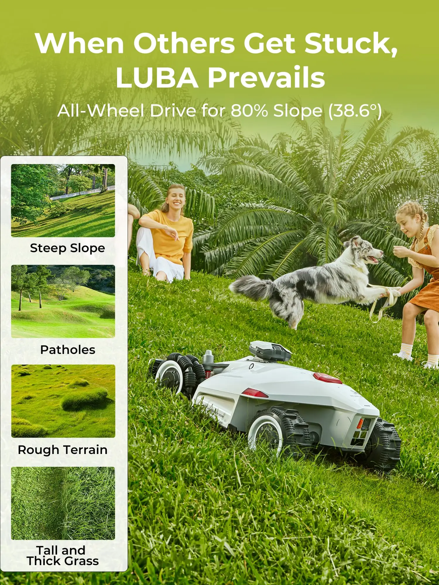 BRAND NEW MAMMOTION LUBA 2 AWD 5000 Robot Lawn Mower, Perimeter Wire Free Vision Robotic
BRAND NEW MAMMOTION LUBA 2 AWD 5000 Robot Lawn Mower, Perimeter Wire Free Vision Robotic