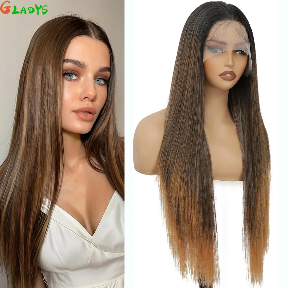 Синтетический парик Gladys 13x4 с кружевной передней частью, из термостойкого волокна, прямой, омбре, светло-коричневый, мягкий и естественный, для повседневной носки
Синтетический парик Gladys 13x4 с кружевной передней частью, из термостойкого волокна, прямой, омбре, светло-коричневый, мягкий и естественный, для повседневной носки