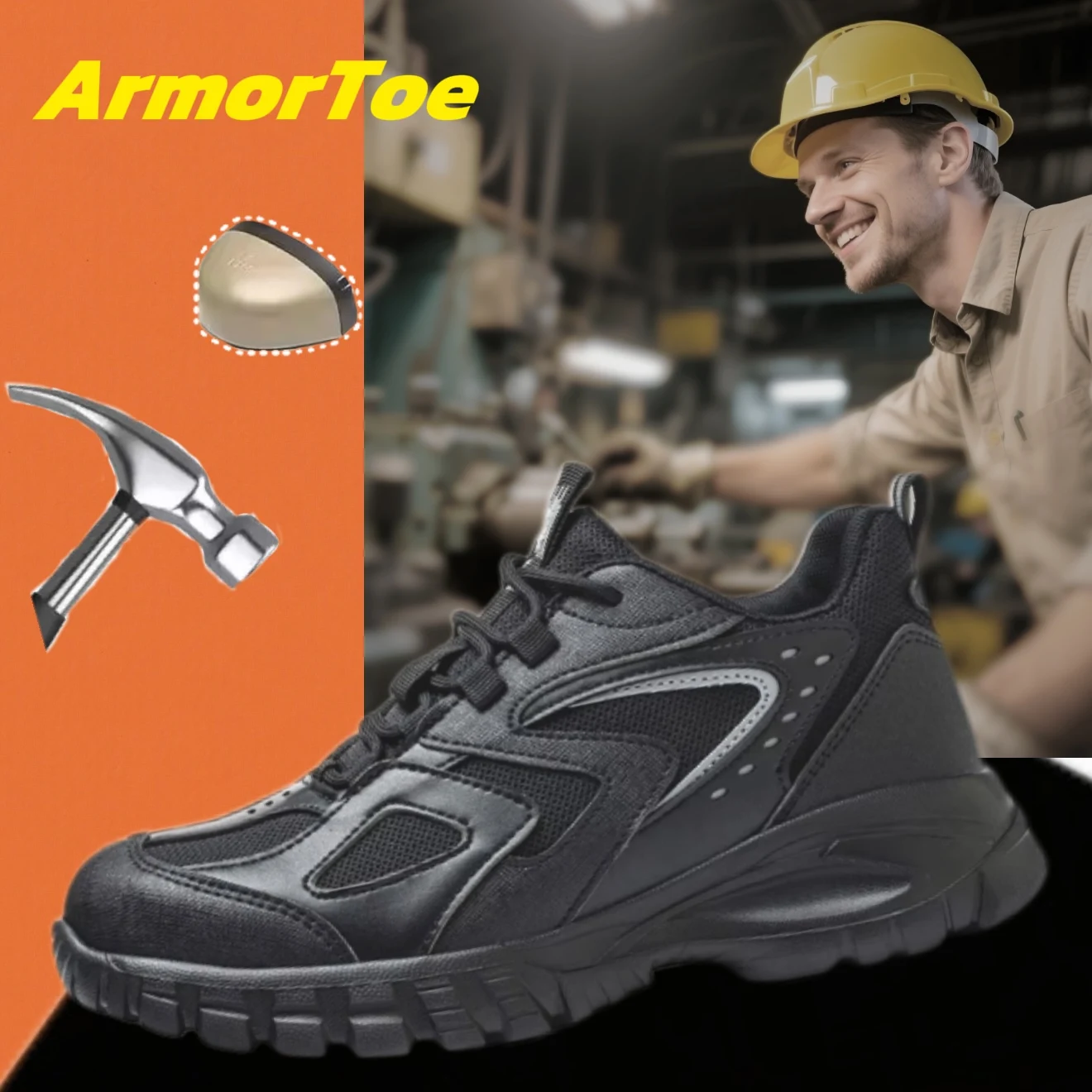 ArmorToe Lightweight Steel Head Anti-smash Anti-stabbing Safety Shoes Four Seasons Models Non-slip Wear-resistant #Armor2689
ArmorToe Lightweight Steel Head Anti-smash Anti-stabbing Safety Shoes Four Seasons Models Non-slip Wear-resistant #Armor2689