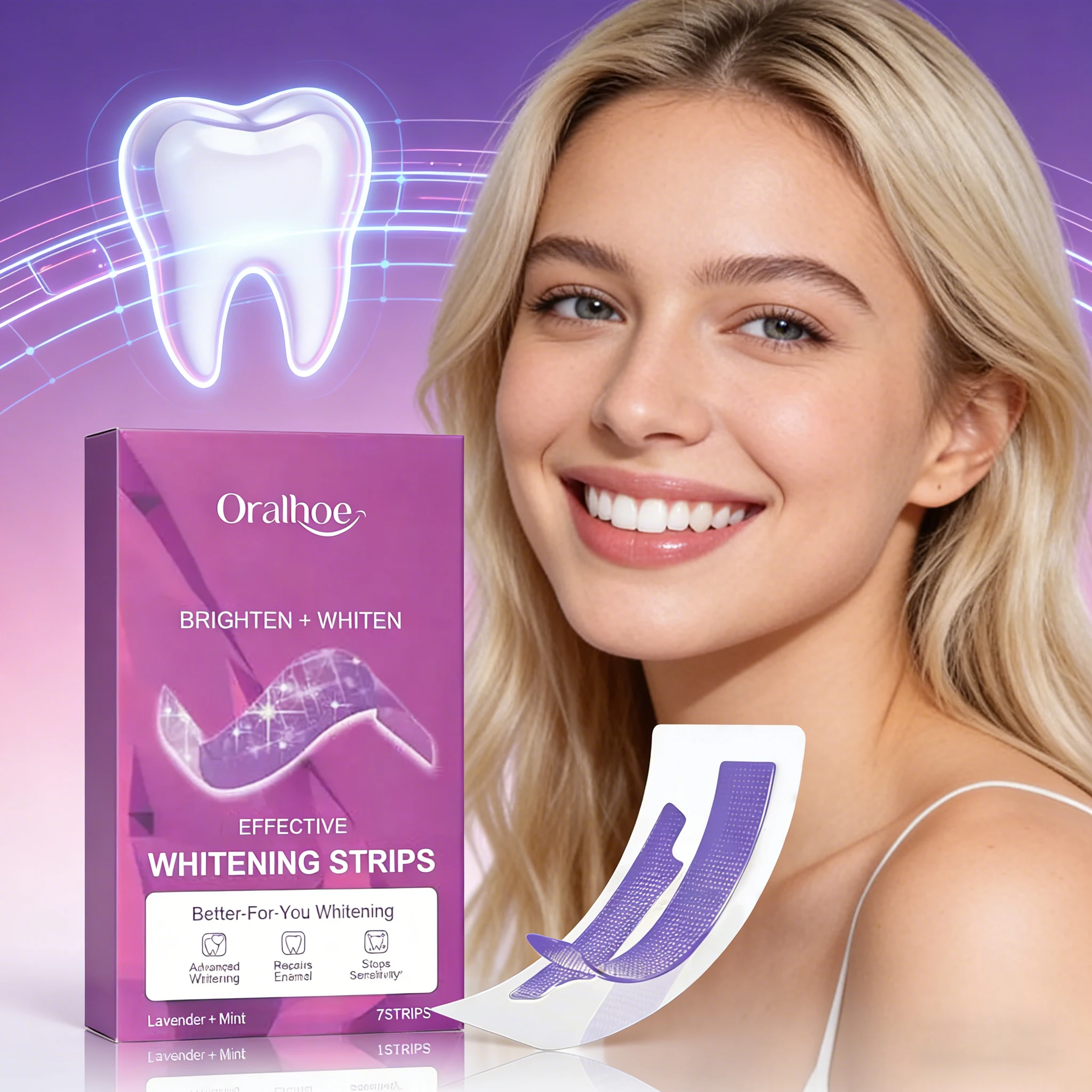 ORALHOE 7pcs Whitening Strips Oral Cleaning Removal Gel Improve Dental Yellowing Oral Care for Lasting Bright Smile
ORALHOE 7pcs Whitening Strips Oral Cleaning Removal Gel Improve Dental Yellowing Oral Care for Lasting Bright Smile