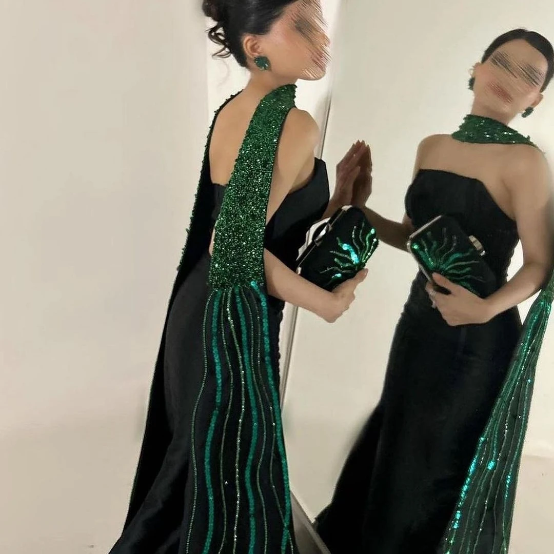 Meetlove Customized Strapless Prom Dresses Ankle-Lengh Black Sleeveless Beaded Wedding Party A-Line Zipper Up Sequins Women 2023
Meetlove Customized Strapless Prom Dresses Ankle-Lengh Black Sleeveless Beaded Wedding Party A-Line Zipper Up Sequins Women 2023