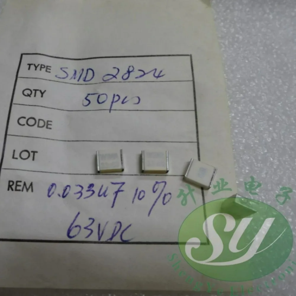 1PCS SMD2824 0.033uF 63V 33nF 333 K Brand New Surface Mount Film Capacitor
1PCS SMD2824 0.033uF 63V 33nF 333 K Brand New Surface Mount Film Capacitor