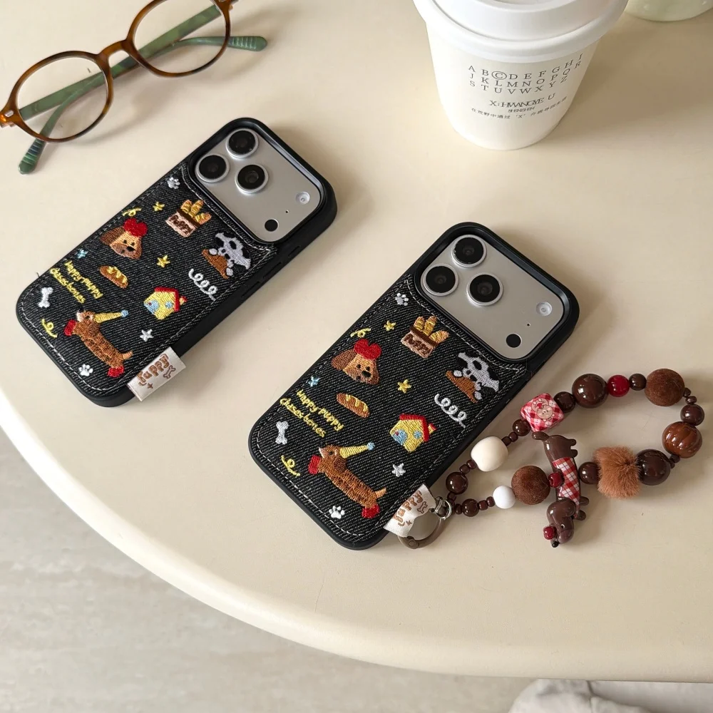 Cute embroidered cartoon bread puppy phone case for iPhone17 16ProMax14 15Pro cover Korea INS fashion shockproof protective case
Cute embroidered cartoon bread puppy phone case for iPhone17 16ProMax14 15Pro cover Korea INS fashion shockproof protective case