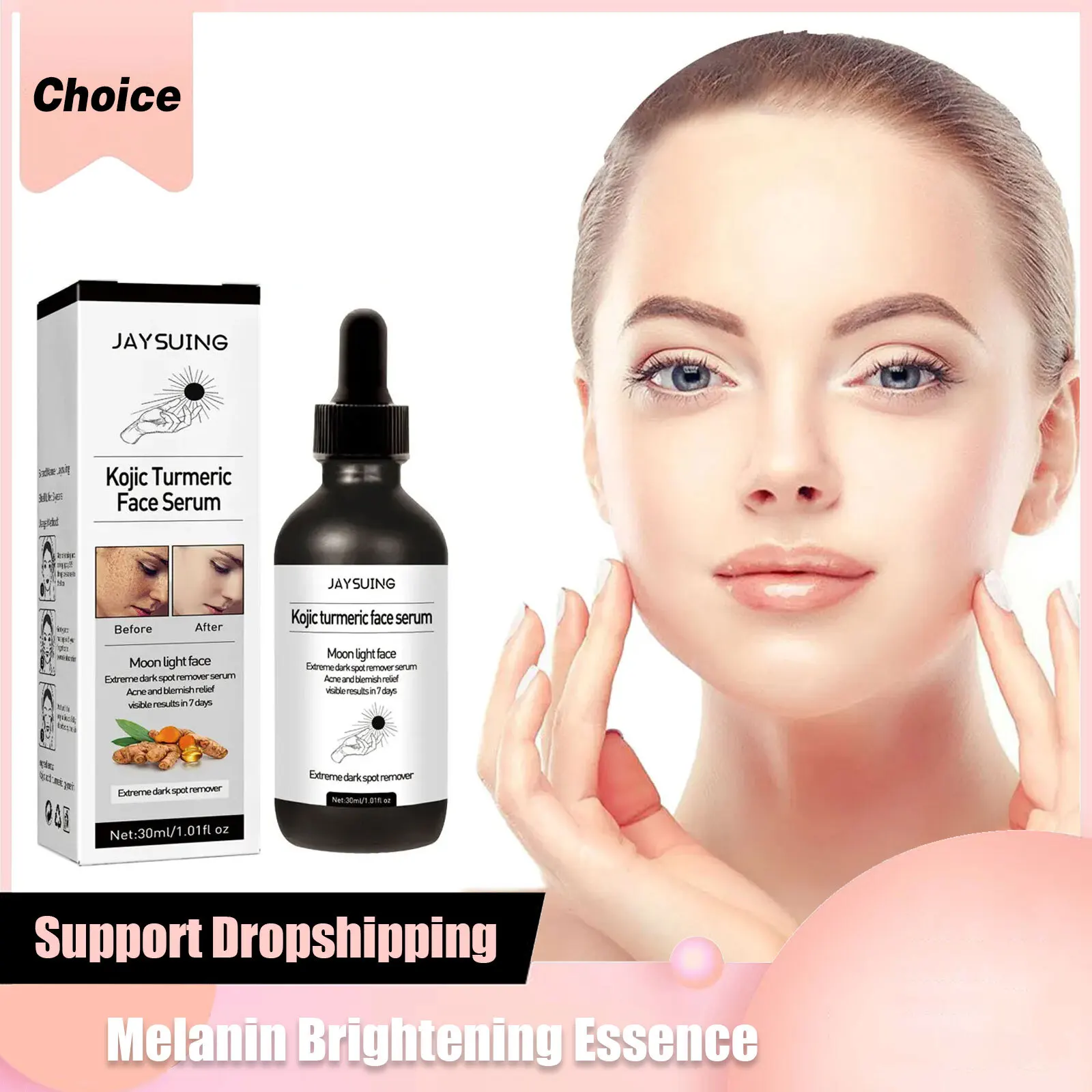 Turmeric Spo-t Removal Essence Brightening Mela-nin Pigm-ent Chloas-ma Remover Moisturizing Whit-ening Fade Frec-kles Serum 30ml
Turmeric Spo-t Removal Essence Brightening Mela-nin Pigm-ent Chloas-ma Remover Moisturizing Whit-ening Fade Frec-kles Serum 30ml