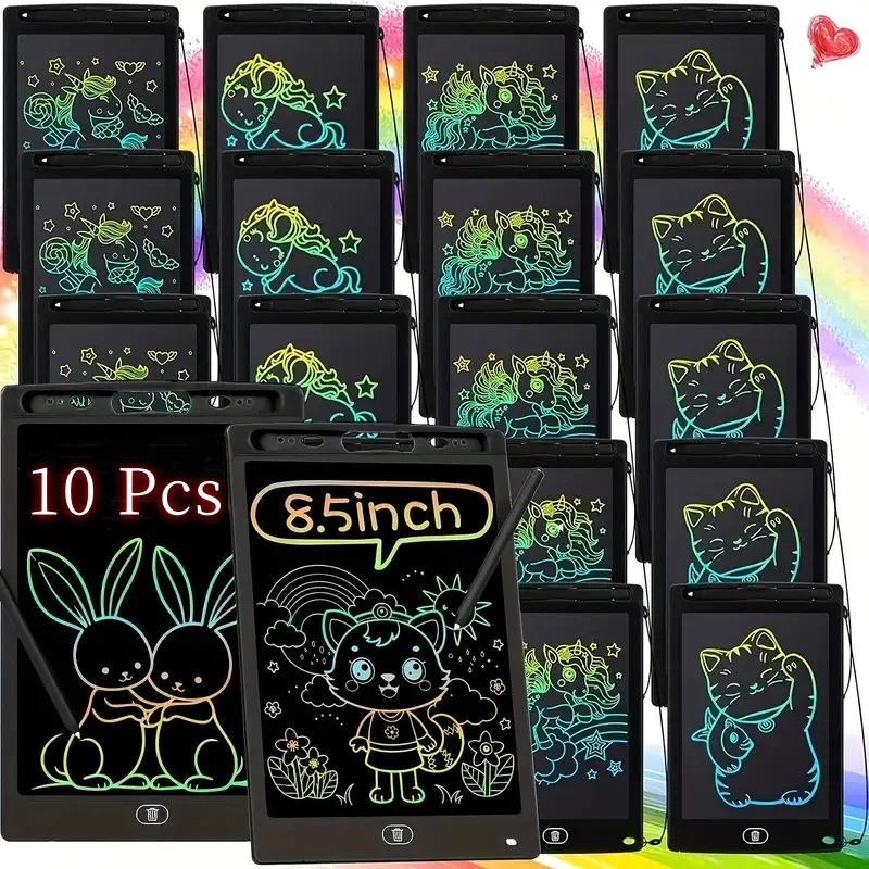 10 Pieces 8.5 Inch LCD writing Tablet, Children's Graffiti Drawing Board, Electronic Doodle Pad, Perfect Educational Toys
10 Pieces 8.5 Inch LCD writing Tablet, Children's Graffiti Drawing Board, Electronic Doodle Pad, Perfect Educational Toys