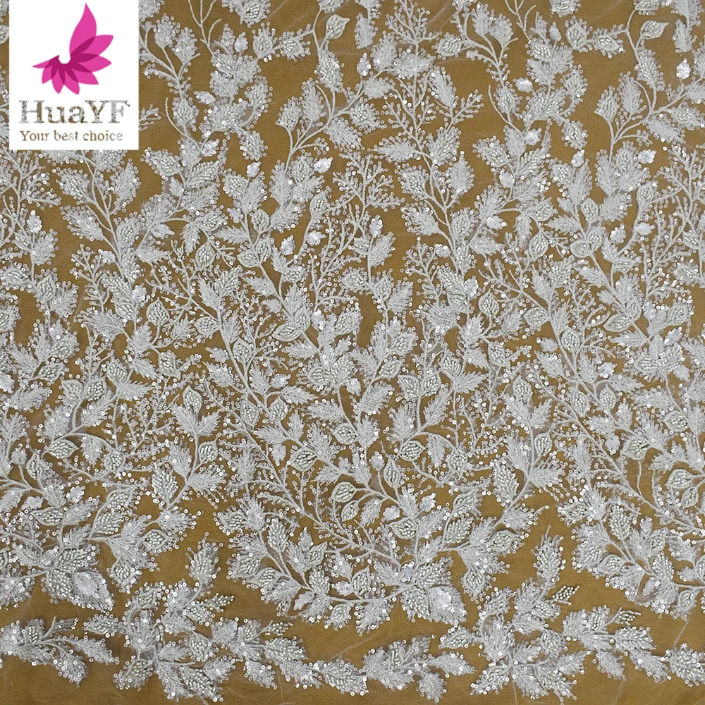 Silver Thread Sequin Beaded Embroidered Mesh French Women Wedding Dress Lace HY2173-1
Silver Thread Sequin Beaded Embroidered Mesh French Women Wedding Dress Lace HY2173-1