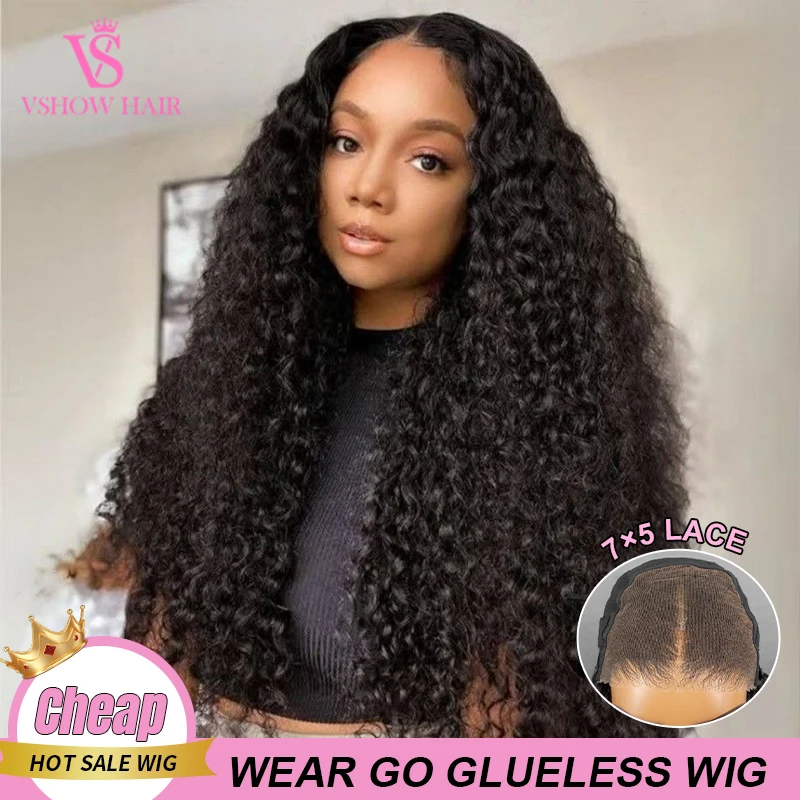 VSHOW Deep Wave 7x5 Lace Closure Glueless Wigs With Drawstring Cap 100% Brazilian Human Hair Bye Bye Knots Wear and Go
VSHOW Deep Wave 7x5 Lace Closure Glueless Wigs With Drawstring Cap 100% Brazilian Human Hair Bye Bye Knots Wear and Go