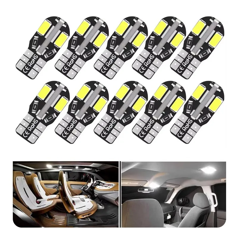 10 шт T10 w5w светодиодный Canbus без ошибок лампочка для салона автомобиля White 5730 8 SMD светодиодный 12V Автомобильная боковая лампа
10 шт T10 w5w светодиодный Canbus без ошибок лампочка для салона автомобиля White 5730 8 SMD светодиодный 12V Автомобильная боковая лампа
