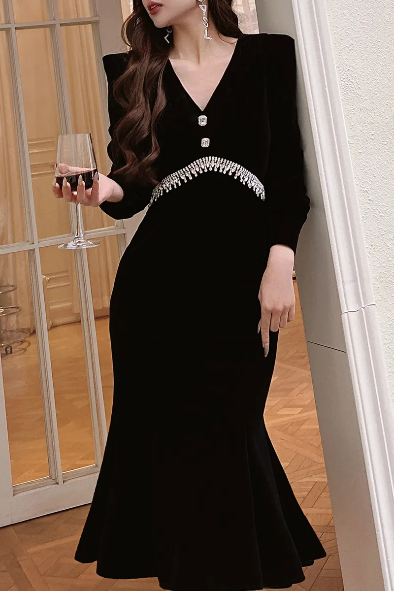 Spring Solid Velvet Dress Women's Dress V Neck Princess Sleeves Embroidered Flares Skirt Y2K 2025 New DABUWAWA DA1ADR020
Spring Solid Velvet Dress Women's Dress V Neck Princess Sleeves Embroidered Flares Skirt Y2K 2025 New DABUWAWA DA1ADR020