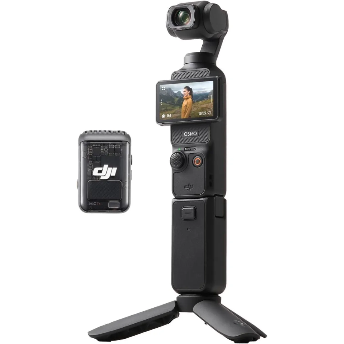 DJI Osmo Pocket 3 Creator Combo 4K 120fps Vlog Camera with 1" CMOS Sensor, 3-Axis Gimbal Stabilizer, Face & Object Tracking
DJI Osmo Pocket 3 Creator Combo 4K 120fps Vlog Camera with 1" CMOS Sensor, 3-Axis Gimbal Stabilizer, Face & Object Tracking