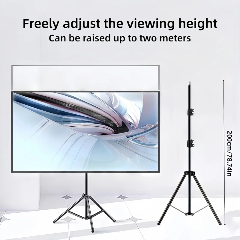 72 Inch Projector Screen with Stand, 2x1.5m Portable T-Shaped Projection Screen for Outdoor Indoor Home Theater, Movie, Party
72 Inch Projector Screen with Stand, 2x1.5m Portable T-Shaped Projection Screen for Outdoor Indoor Home Theater, Movie, Party
