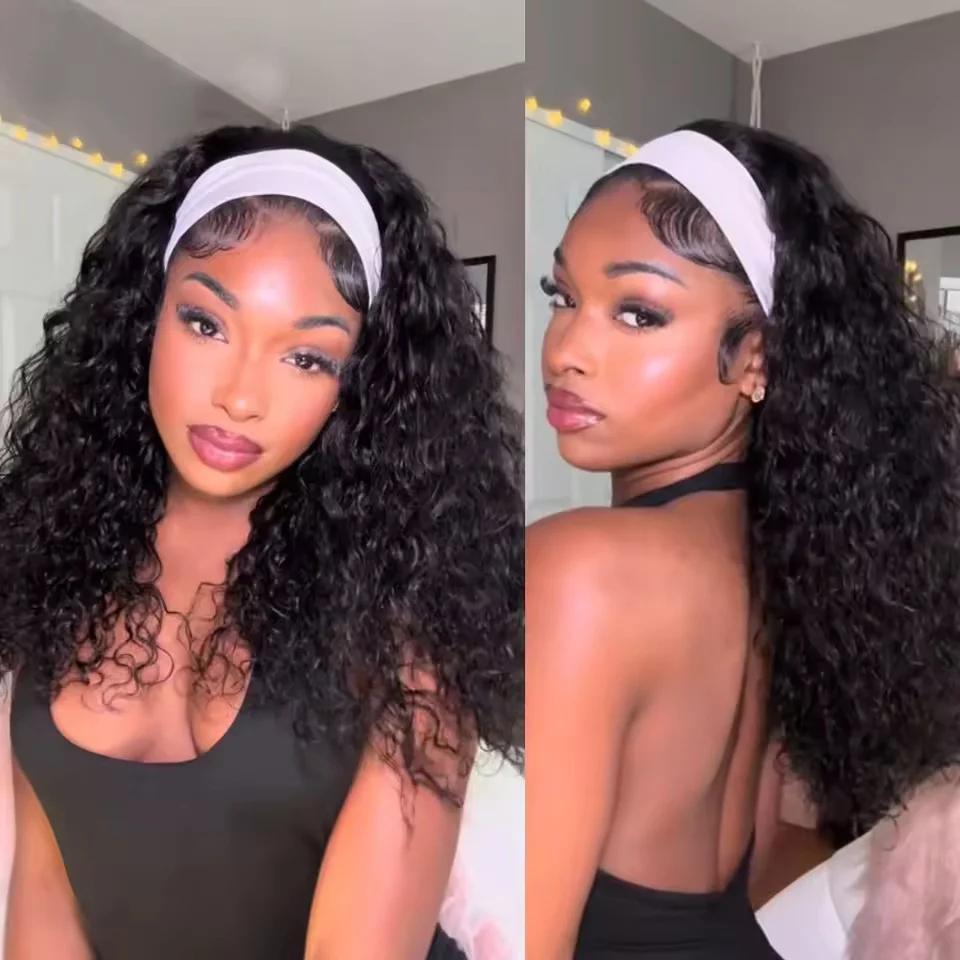 40 inch Human Hair Headband Wig For Women Deep Wave Headband Wigs 200 Density None Lace Front Wigs Wear And Go Human Hair Wig
40 inch Human Hair Headband Wig For Women Deep Wave Headband Wigs 200 Density None Lace Front Wigs Wear And Go Human Hair Wig
