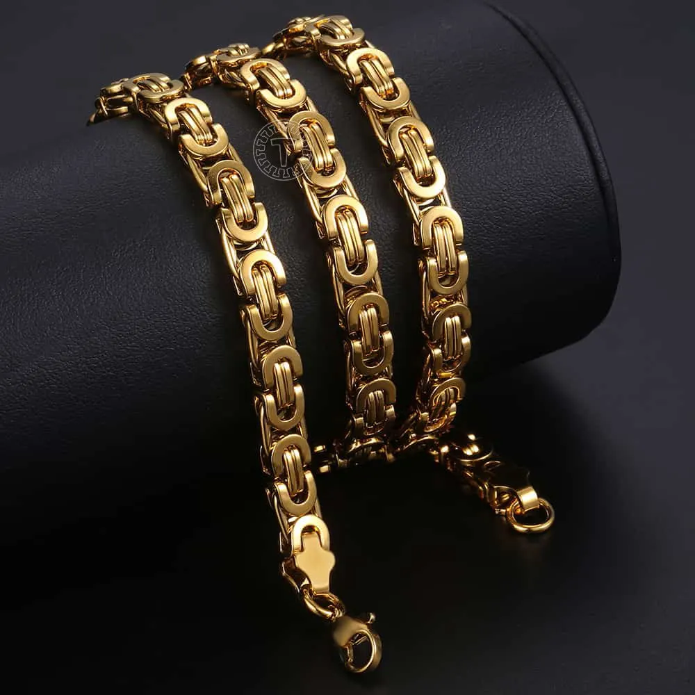 Hermah 7mm Mens Necklaces Fashion Jewelry Stainless Steel Byzantine Chain Necklace for Men Gift Jewelry
Hermah 7mm Mens Necklaces Fashion Jewelry Stainless Steel Byzantine Chain Necklace for Men Gift Jewelry