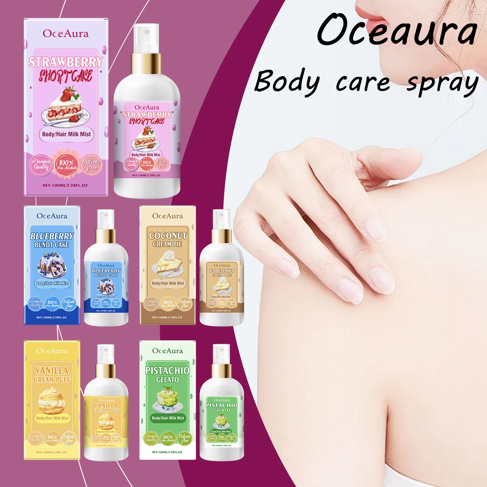 Oceaura Body Hair Mist Spray Lasting Fresh Fragrance Daily Moisturizing Smoothing Refreshing Whole Body Hair Care Spray
Oceaura Body Hair Mist Spray Lasting Fresh Fragrance Daily Moisturizing Smoothing Refreshing Whole Body Hair Care Spray