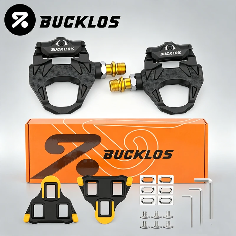 BUCKLOS for SPD-SL Lock Cycling Pedals Anti-slip Road Bike Locking Pedals with Cleats UltraLight Durable Riding Clipless Pedal
BUCKLOS for SPD-SL Lock Cycling Pedals Anti-slip Road Bike Locking Pedals with Cleats UltraLight Durable Riding Clipless Pedal