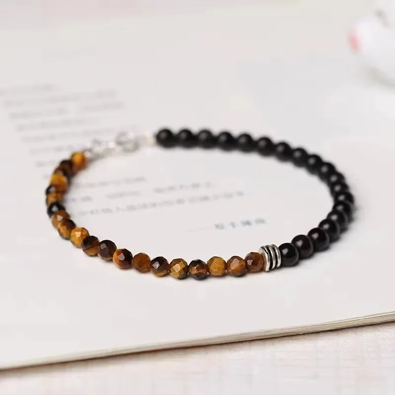 Lii Ji Tigers eye Obsidian 4mm Bracelet 925 Sterling Silver Women Men Healing Jewelry
Lii Ji Tigers eye Obsidian 4mm Bracelet 925 Sterling Silver Women Men Healing Jewelry