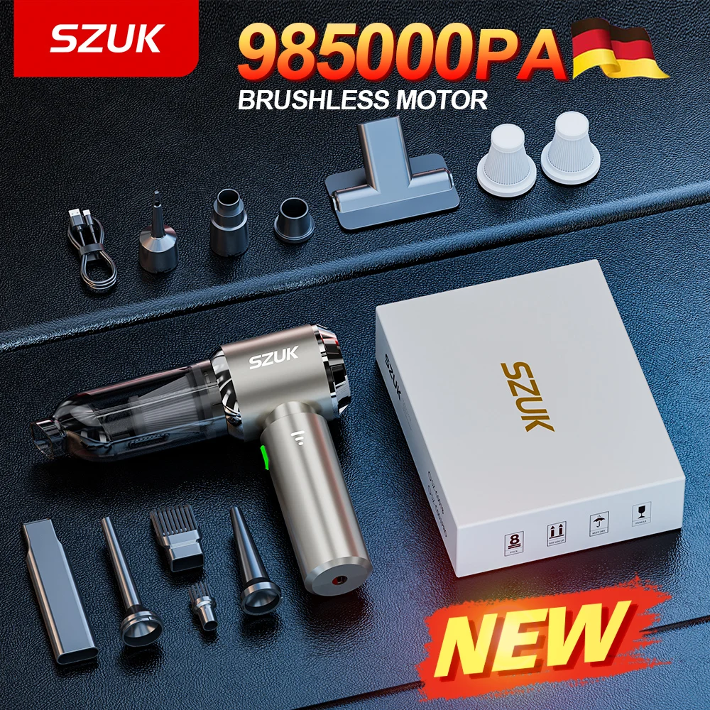 SZUK 985000PA Powerful Vacuum Cleaner Mini Cordless Portable Car Vacuum Cleaner for Home Appliance Handheld Blower Car Cleaner
SZUK 985000PA Powerful Vacuum Cleaner Mini Cordless Portable Car Vacuum Cleaner for Home Appliance Handheld Blower Car Cleaner
