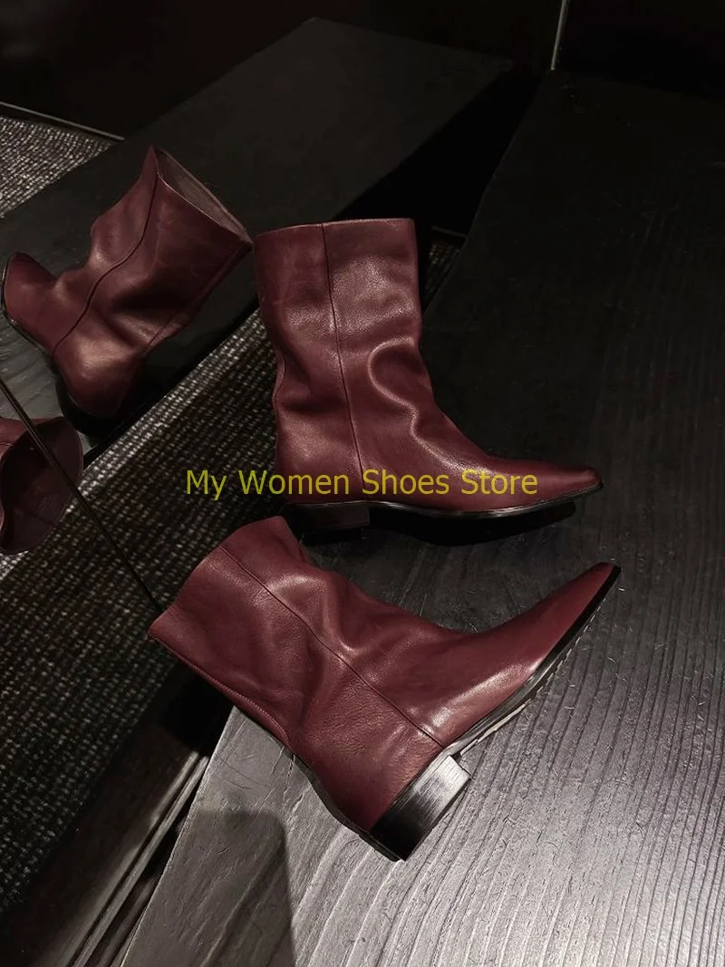 Женские ботильоны-слипоны с каблуком 2,8 см, бордовые, с острым носком, на низком блочном каблуке, модель Runway 2026, осенне-зимние, повседневные, свободного кроя
Женские ботильоны-слипоны с каблуком 2,8 см, бордовые, с острым носком, на низком блочном каблуке, модель Runway 2026, осенне-зимние, повседневные, свободного кроя