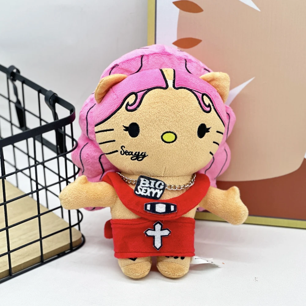 25cm Plush Toy with Pink Hair & Red Outfit - Stylish Character with 'Big Sexy' Chain Necklace - Fun Collectible Gift
25cm Plush Toy with Pink Hair & Red Outfit - Stylish Character with 'Big Sexy' Chain Necklace - Fun Collectible Gift