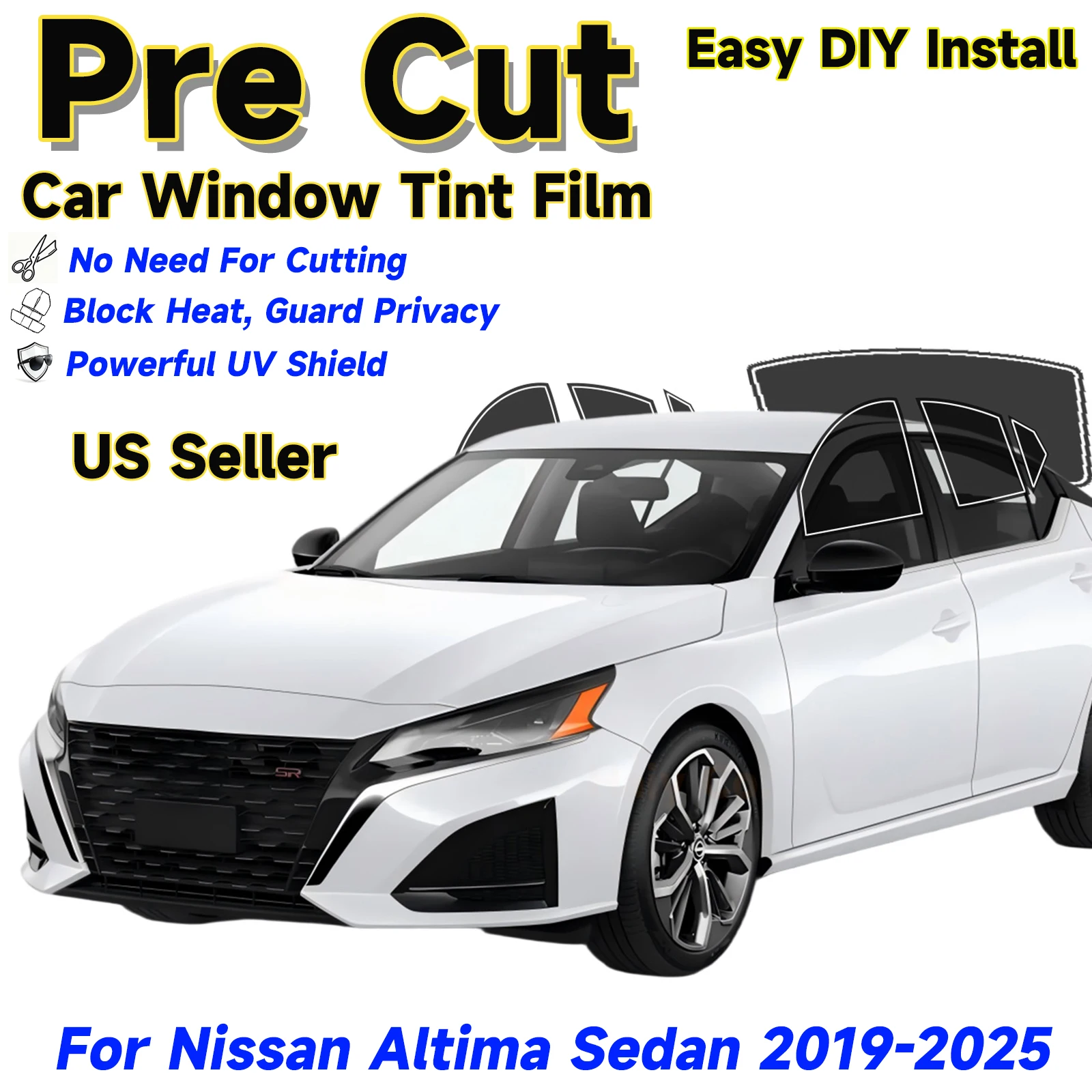 Window Tint Film PreCut For Nissan Altima Sedan 2019-2025 Auto Sticker Sun Heat 2Ply Anti-Shatter,UV Blocking,Privacy Protection
Window Tint Film PreCut For Nissan Altima Sedan 2019-2025 Auto Sticker Sun Heat 2Ply Anti-Shatter,UV Blocking,Privacy Protection