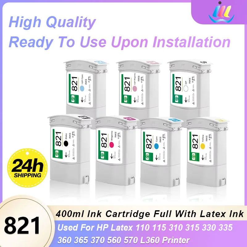 JMDD 400ML 821 821A Compatible Latex Ink Cartridge For HP Latex 110 115 310 315 330 335 360 365 370 560 Printer
JMDD 400ML 821 821A Compatible Latex Ink Cartridge For HP Latex 110 115 310 315 330 335 360 365 370 560 Printer