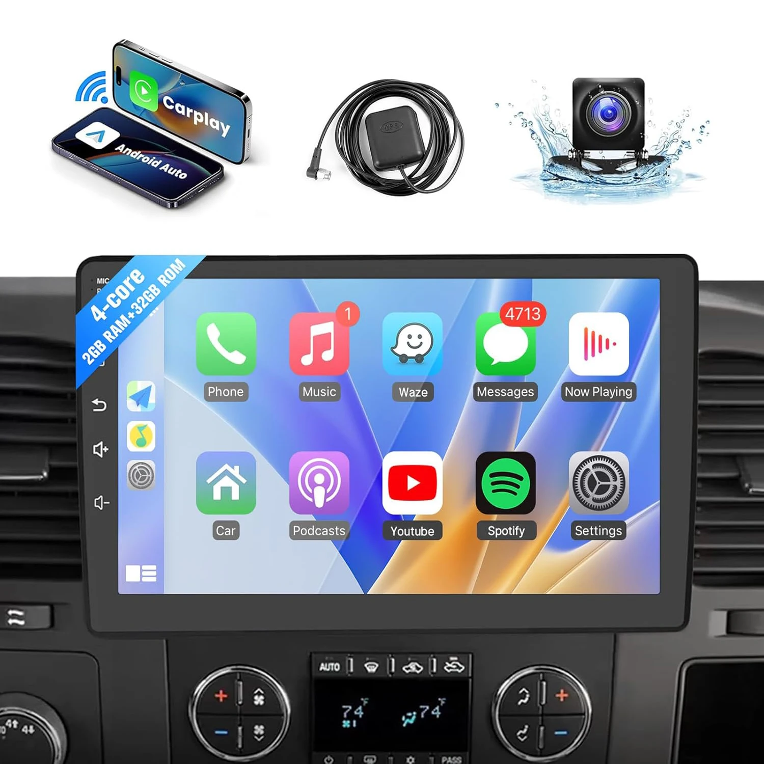 10,1-дюймовый сенсорный автомобильный радиоприемник с беспроводным CarPlay и Android Auto, Bluetooth, камерой заднего вида, GPS, Wi-Fi, функцией Mirrorlink
10,1-дюймовый сенсорный автомобильный радиоприемник с беспроводным CarPlay и Android Auto, Bluetooth, камерой заднего вида, GPS, Wi-Fi, функцией Mirrorlink