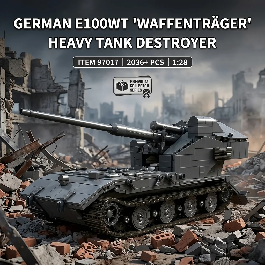 Конструктор DIY Waffentrager E100 (2036 деталей) — модель немецкого танкогубца времен Второй мировой войны, MOC, для взрослых, подарок
Конструктор DIY Waffentrager E100 (2036 деталей) — модель немецкого танкогубца времен Второй мировой войны, MOC, для взрослых, подарок
