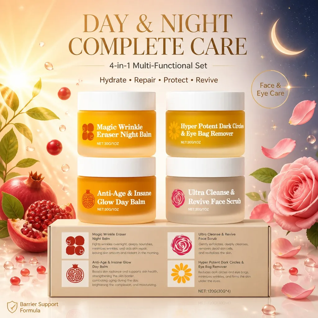 Day and Night Skincare Set Moisturizing Repair Skin Barrier Brightening Facial Multi Functional Skincare Eye and Facial Care
Day and Night Skincare Set Moisturizing Repair Skin Barrier Brightening Facial Multi Functional Skincare Eye and Facial Care