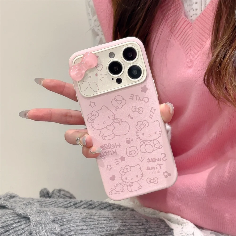 New Cute Melody HelloKitty Bow Wrap Suitable for iPhone 17 Pro Max 14/15/16 13 Pro Max Anti Drop Protective Cover
New Cute Melody HelloKitty Bow Wrap Suitable for iPhone 17 Pro Max 14/15/16 13 Pro Max Anti Drop Protective Cover