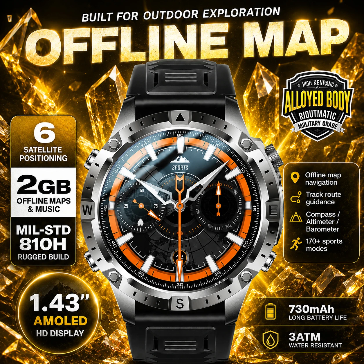 2026 New Men Pro GPS Smart Watch Offline Maps 2GB Storage 6 Satellite Positioning 1.43" AMOLED 730mAh 3ATM Swim Sports Bracelets
2026 New Men Pro GPS Smart Watch Offline Maps 2GB Storage 6 Satellite Positioning 1.43" AMOLED 730mAh 3ATM Swim Sports Bracelets