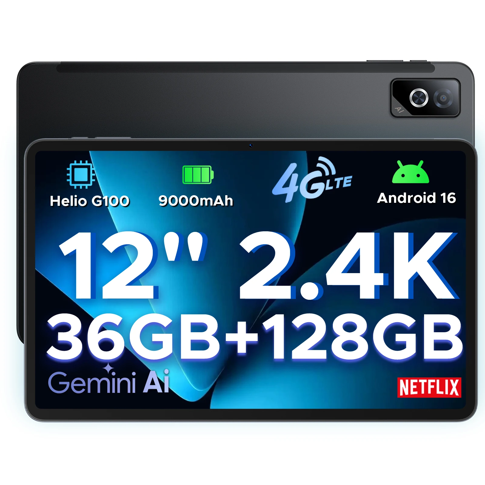 DOOGEE Tab G6 Pro 2 IN 1 Tablet Android 16 Dual Speakers 12'' 90Hz Display 36GB RAM 128GB 9000mAh Battery Helio G100 Octa Core Tablet PC
DOOGEE Tab G6 Pro 2 IN 1 Tablet Android 16 Dual Speakers 12'' 90Hz Display 36GB RAM 128GB 9000mAh Battery Helio G100 Octa Core Tablet PC