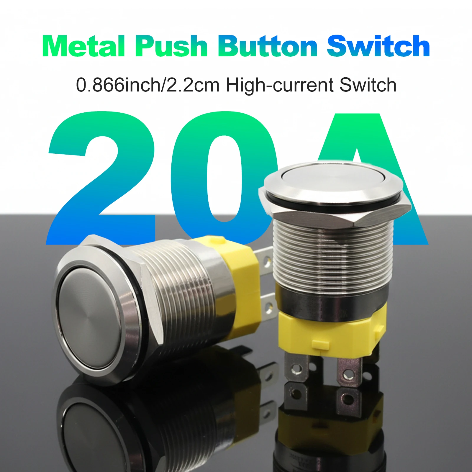 22mm 20A Stainless Steel Push Button Switch Waterproof IP66 High Current Non-Illuminated 220V Auto Marine Industrial Control
22mm 20A Stainless Steel Push Button Switch Waterproof IP66 High Current Non-Illuminated 220V Auto Marine Industrial Control
