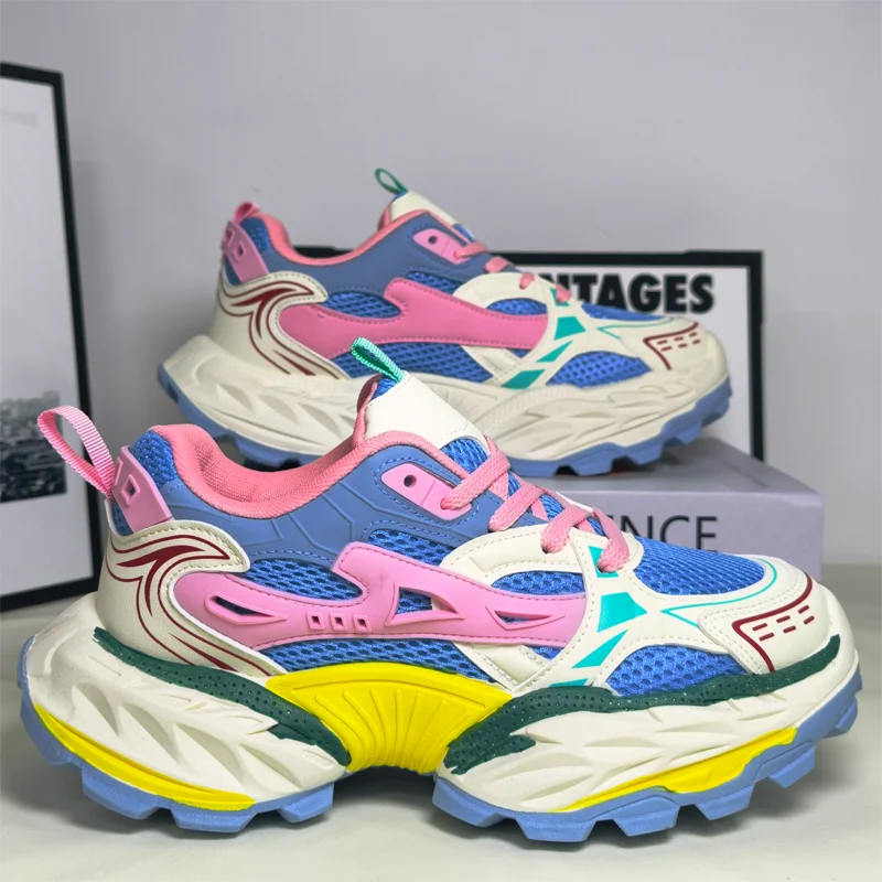 Fashion Multicolor Mecha Design Chunky Sneakers Non-Slip Thick Sole Height Increasing Athletic Shoes
Fashion Multicolor Mecha Design Chunky Sneakers Non-Slip Thick Sole Height Increasing Athletic Shoes