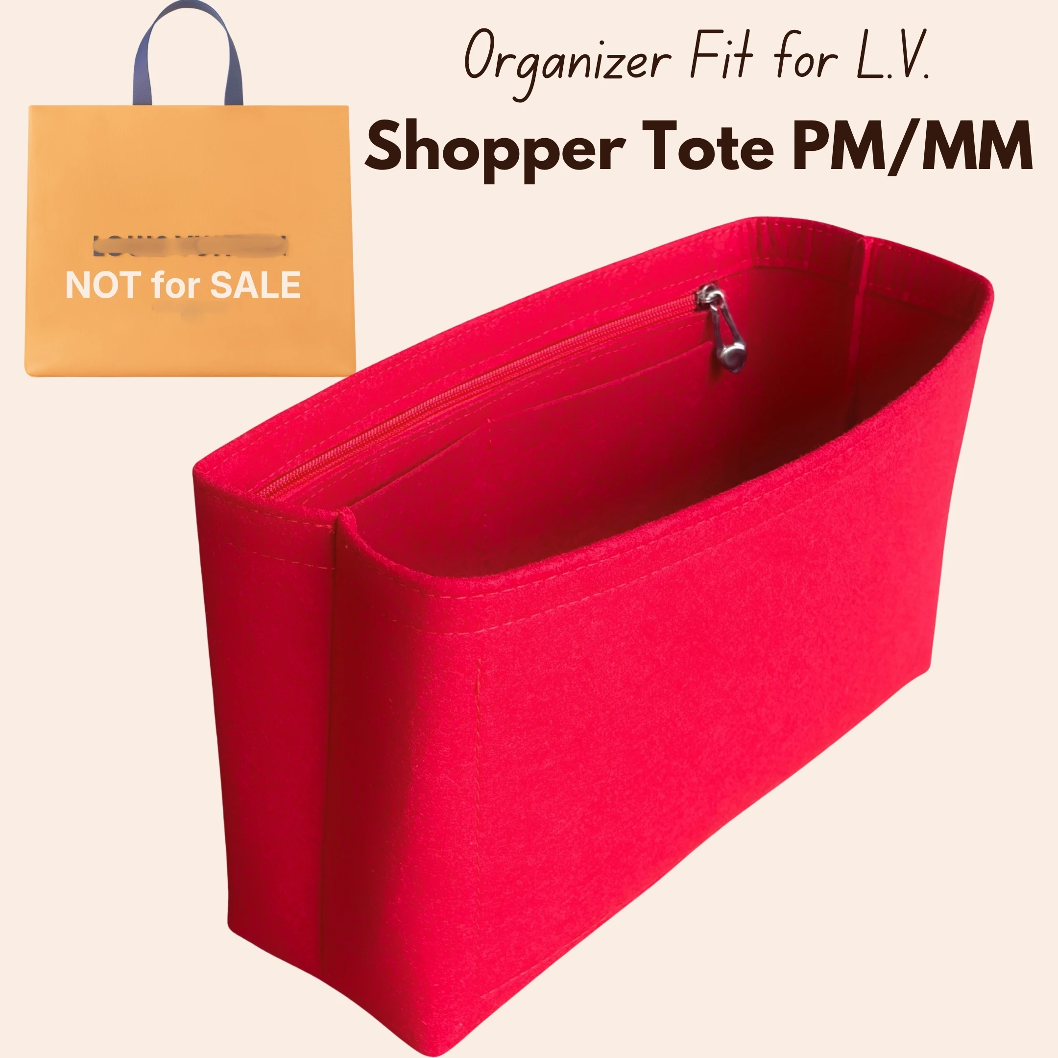 Fit for L.V. Shopper Tote Mini/MM, Bag Organizer Insert Purse Liner, Felt Inner with Zipper Storage Pouch Shaper
Fit for L.V. Shopper Tote Mini/MM, Bag Organizer Insert Purse Liner, Felt Inner with Zipper Storage Pouch Shaper