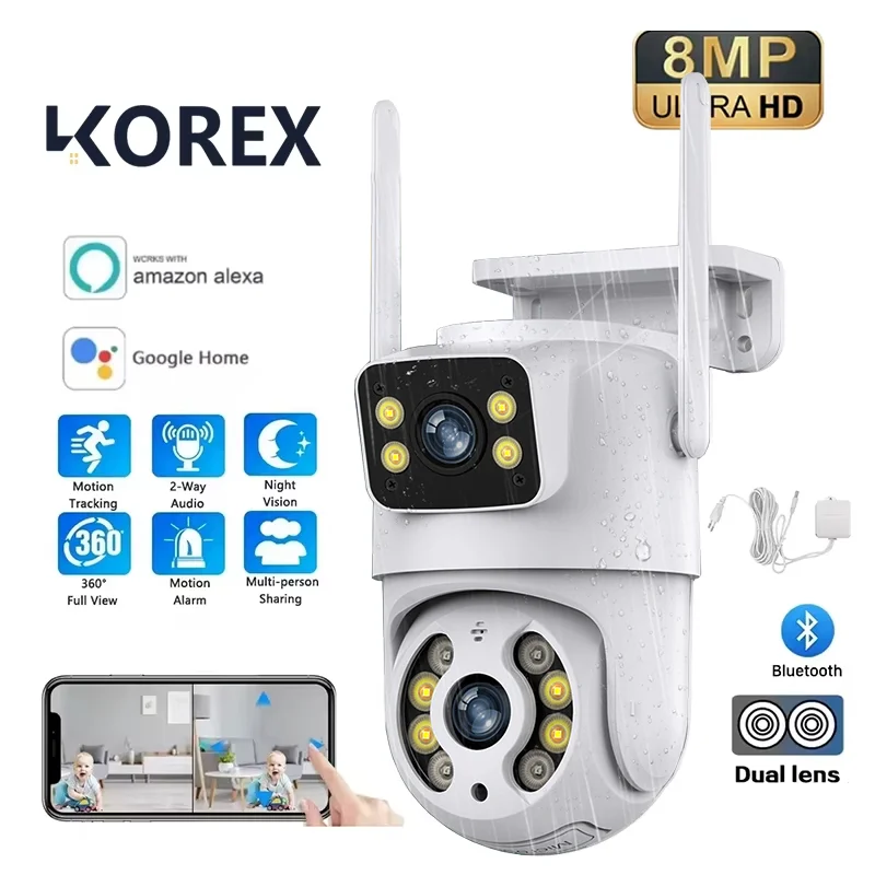 ICSee 8MP Dual Lens Dual Screen Wifi Camera PTZ Outdoor 4K Wireless Security Auto Tracking Monitoring Video Surveillance Camera
ICSee 8MP Dual Lens Dual Screen Wifi Camera PTZ Outdoor 4K Wireless Security Auto Tracking Monitoring Video Surveillance Camera