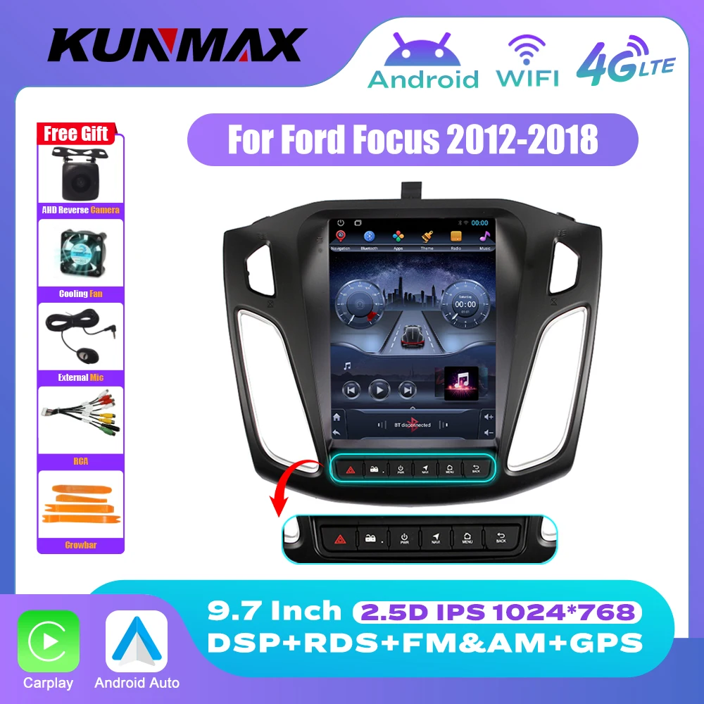 Android Car Radio For Ford Focus 2012-2018 Stereo Carplay Tesla Style 2 Din Car Multimedia Video Player DVD GPS Navigation
Android Car Radio For Ford Focus 2012-2018 Stereo Carplay Tesla Style 2 Din Car Multimedia Video Player DVD GPS Navigation