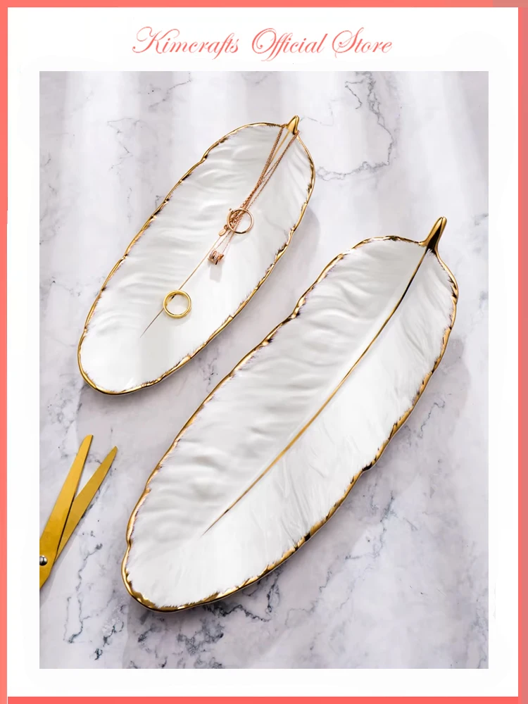 Nordic Home Decoration Gold Inlay Ceramic Trinket Ring Dish Storage Tray Ring Holder Jewelry Plate Lipstick Holder Perfume Tray
Nordic Home Decoration Gold Inlay Ceramic Trinket Ring Dish Storage Tray Ring Holder Jewelry Plate Lipstick Holder Perfume Tray