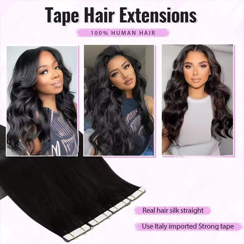Лента Body Wave для наращивания волос Natural Black Remy
Лента Body Wave для наращивания волос Natural Black Remy