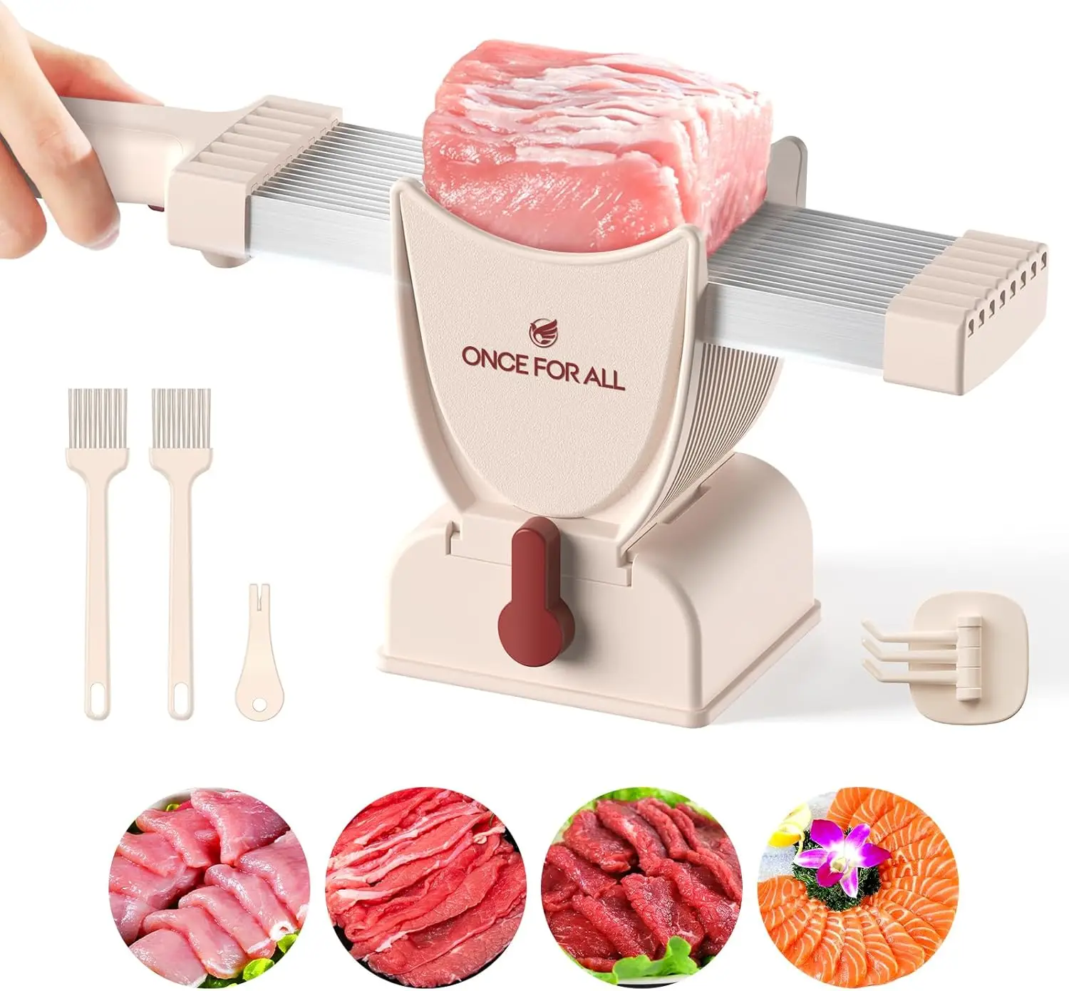 ONCE FOR ALL Meat Slicer Cleaver Kitchen Knife Set For Meat Slicing Shredding, Manual Fresh Meat Cutter Food Slicer For Beef
ONCE FOR ALL Meat Slicer Cleaver Kitchen Knife Set For Meat Slicing Shredding, Manual Fresh Meat Cutter Food Slicer For Beef