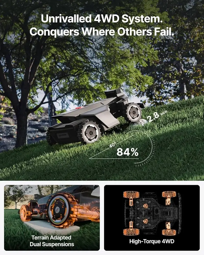 SWIFT DISCOUNT SALES ON Segway X430 Robot Lawn Mower Wire Free, for up to 1 Acre, 4WD for 84% Slopes,..
SWIFT DISCOUNT SALES ON Segway X430 Robot Lawn Mower Wire Free, for up to 1 Acre, 4WD for 84% Slopes,..
