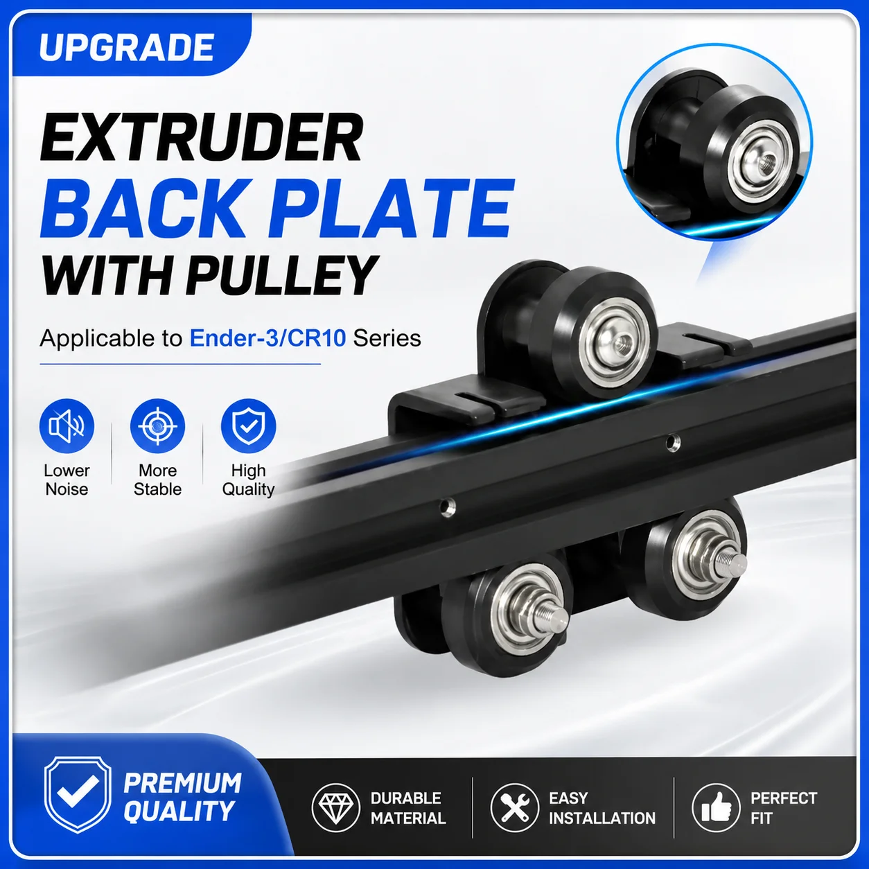 Ender extruder back Support Plate Kit Pulley Extruding Backplate For Ender 3 Ender 3 Pro CR-10 CR-10S S4 S5 Series 3D Printer
Ender extruder back Support Plate Kit Pulley Extruding Backplate For Ender 3 Ender 3 Pro CR-10 CR-10S S4 S5 Series 3D Printer