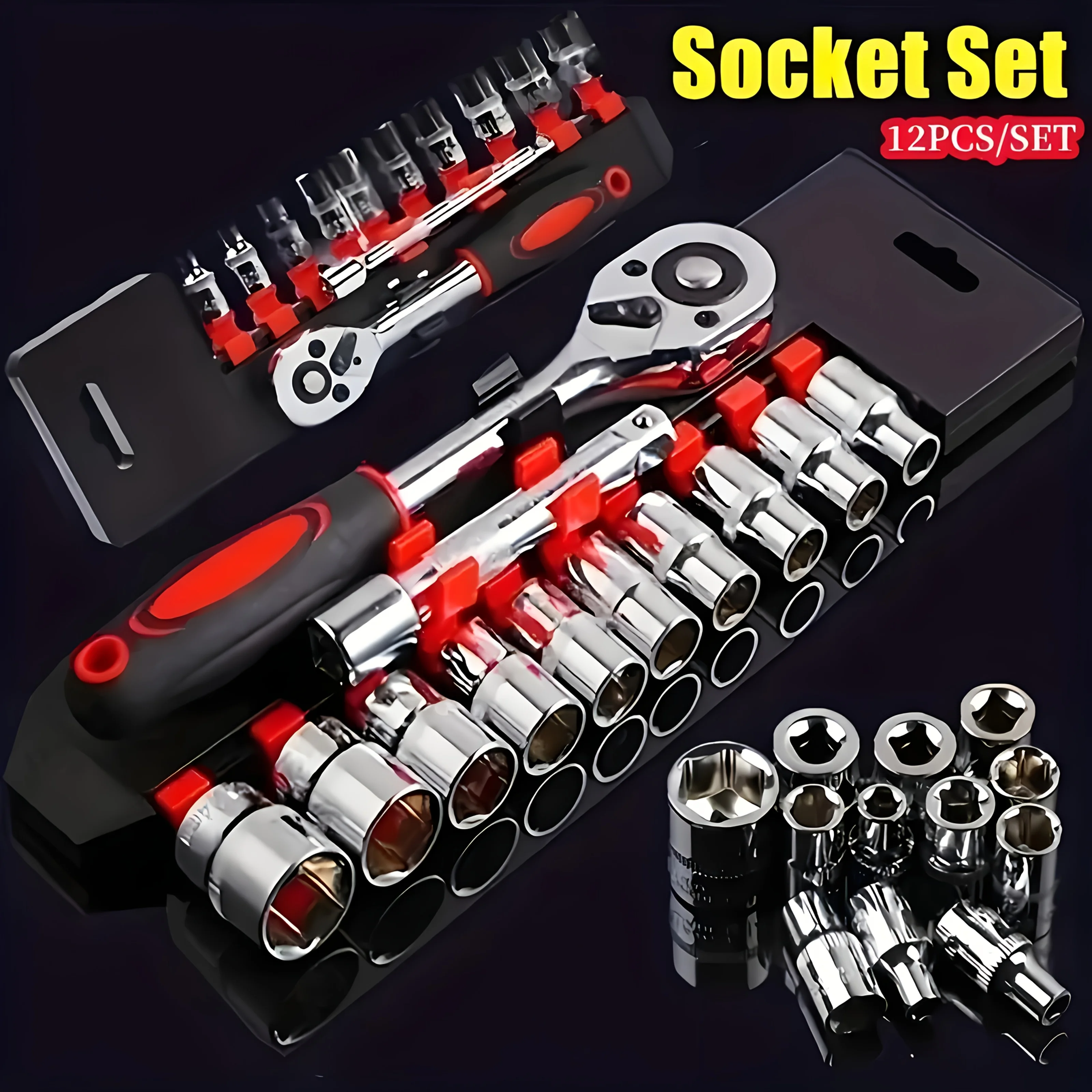 Wrench Socket Set With Extension Rod Hardware Car Boat Motorcycle Bicycle Repairing Tool Auto Repair Tools Short Socket Ratchet
Wrench Socket Set With Extension Rod Hardware Car Boat Motorcycle Bicycle Repairing Tool Auto Repair Tools Short Socket Ratchet
