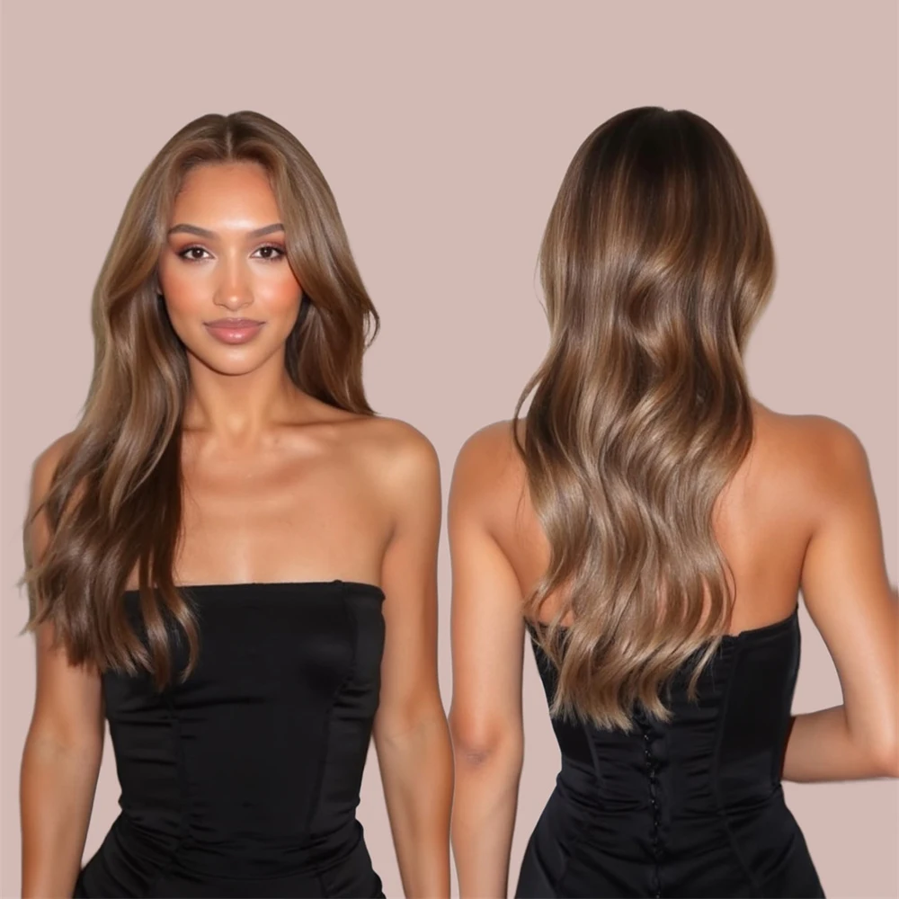 Neutral Brown with soft caramel highlights Balayage Loose Curls Wig HD Invisible Lace Front Wig 13x4 Free Part 26” Wig For Women
Neutral Brown with soft caramel highlights Balayage Loose Curls Wig HD Invisible Lace Front Wig 13x4 Free Part 26” Wig For Women