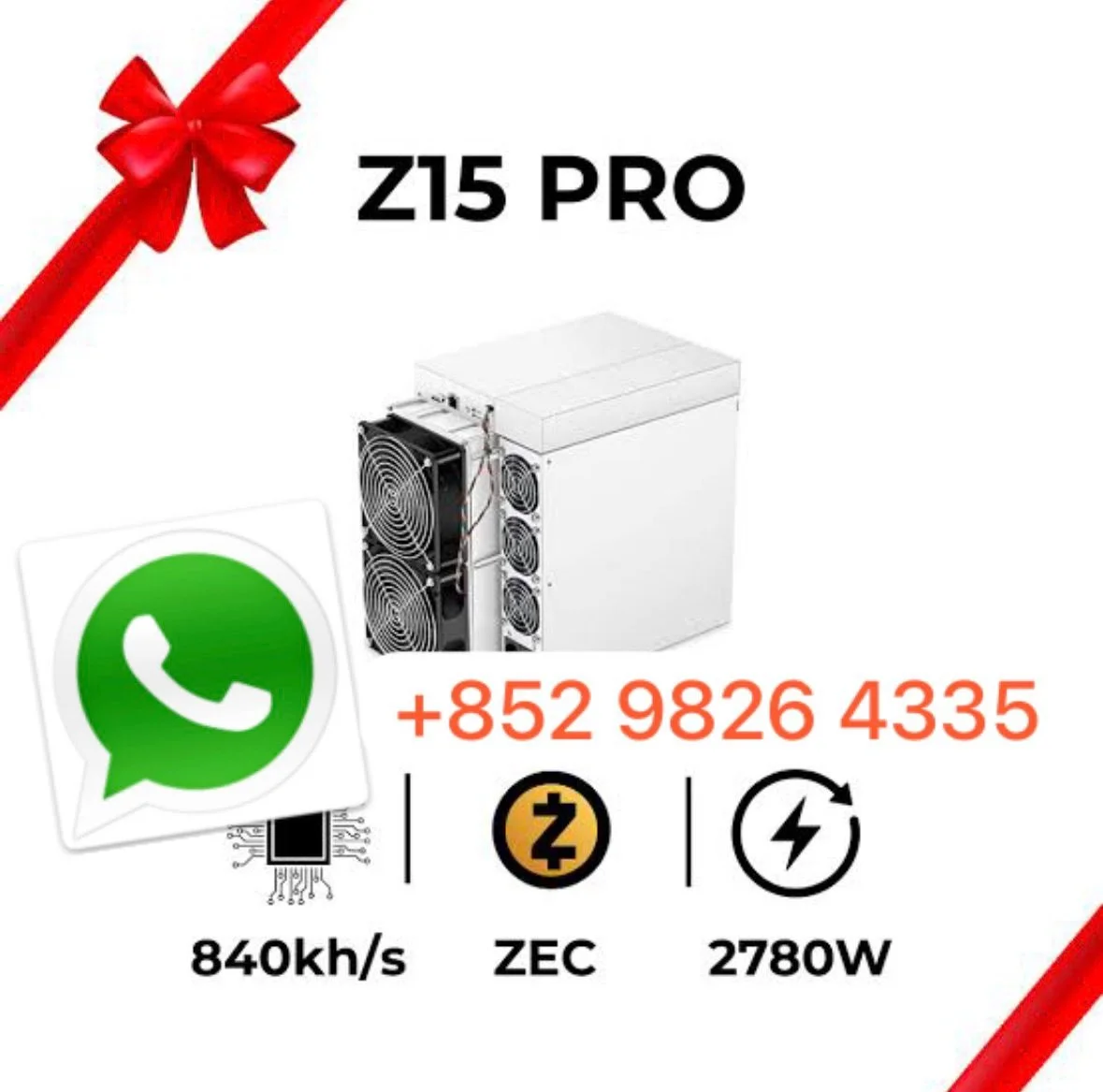 A Buy 2 Get 1 Free Bitmain Antminer Z15 Pro 840k ZEC Miner Z15pro Miner 2780W Zcash Miner Bitman Z15 Crypto Miner 840Th Asic Min
A Buy 2 Get 1 Free Bitmain Antminer Z15 Pro 840k ZEC Miner Z15pro Miner 2780W Zcash Miner Bitman Z15 Crypto Miner 840Th Asic Min