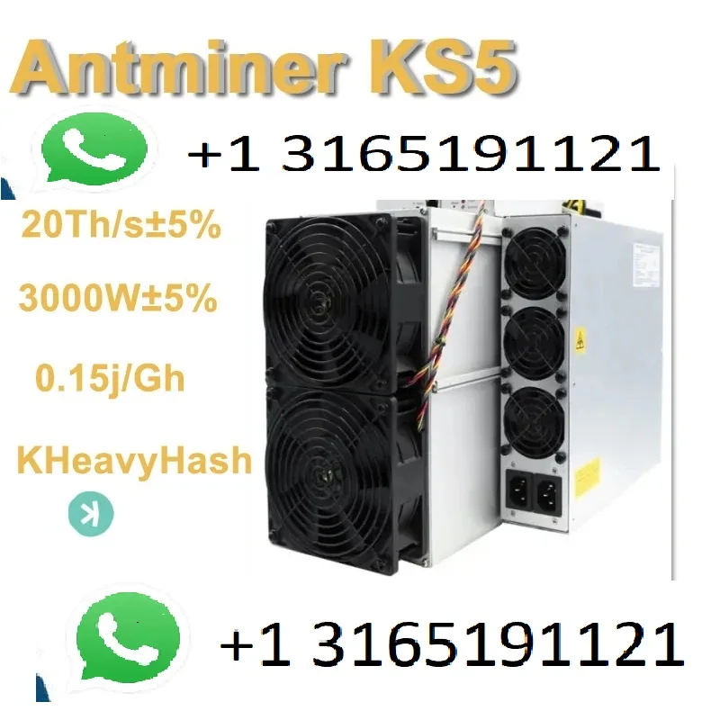 A. AMAZING DEAL BUY 7 GET 4 FREE! Bitmain Antminer KS5 20TH/s 3000W Kaspa Miner Antminer KS5 20T KAS Mining
A. AMAZING DEAL BUY 7 GET 4 FREE! Bitmain Antminer KS5 20TH/s 3000W Kaspa Miner Antminer KS5 20T KAS Mining