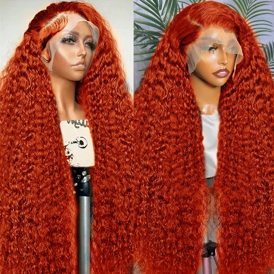 Curly Orange Ginger 13x6 HD Lace Front Wigs Human Hair Deep Wave 34Inch 350 Colored 14x4 Transparent Lace Frontal Wig 220Density
Curly Orange Ginger 13x6 HD Lace Front Wigs Human Hair Deep Wave 34Inch 350 Colored 14x4 Transparent Lace Frontal Wig 220Density