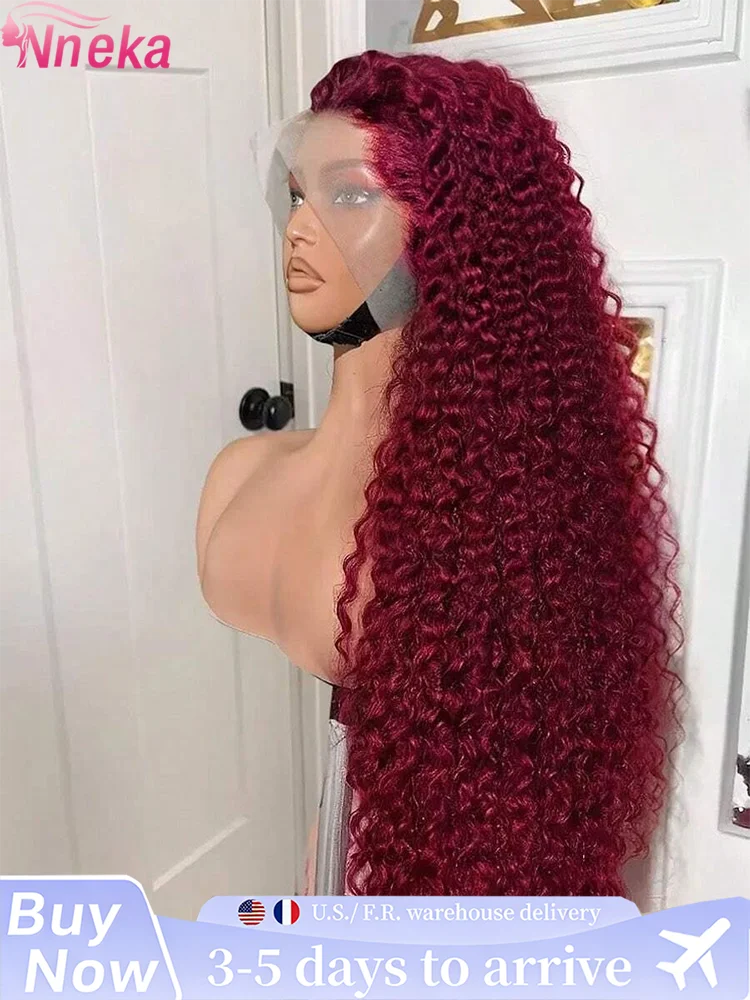 13x4 HD Transparent Deep Wave Frontal Wig Colored 99j Burgundy Deep Curly Lace Front Human Hair Wigs Preplucked For Women 250%
13x4 HD Transparent Deep Wave Frontal Wig Colored 99j Burgundy Deep Curly Lace Front Human Hair Wigs Preplucked For Women 250%